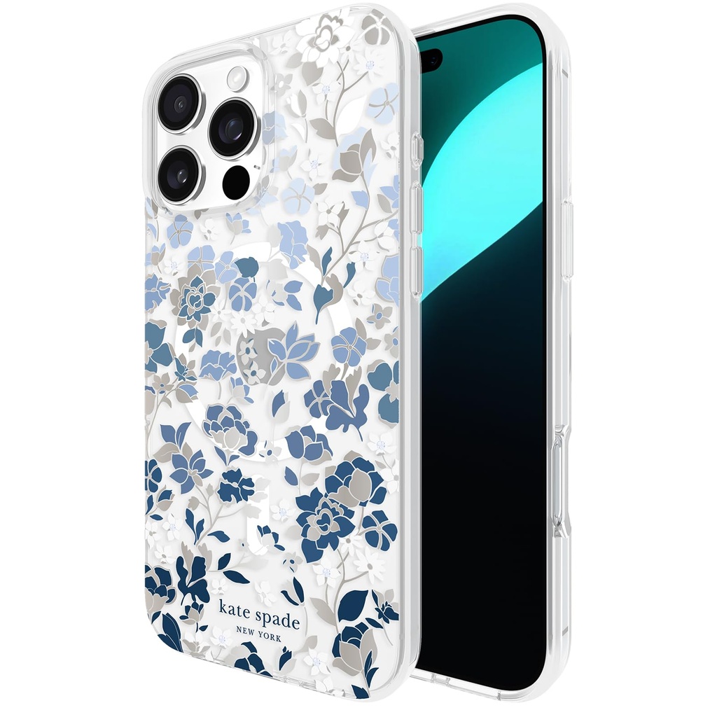 Kate Spade New York Flowerbed Blue Magsafe Phone Case For Iphone 16 Pro Max