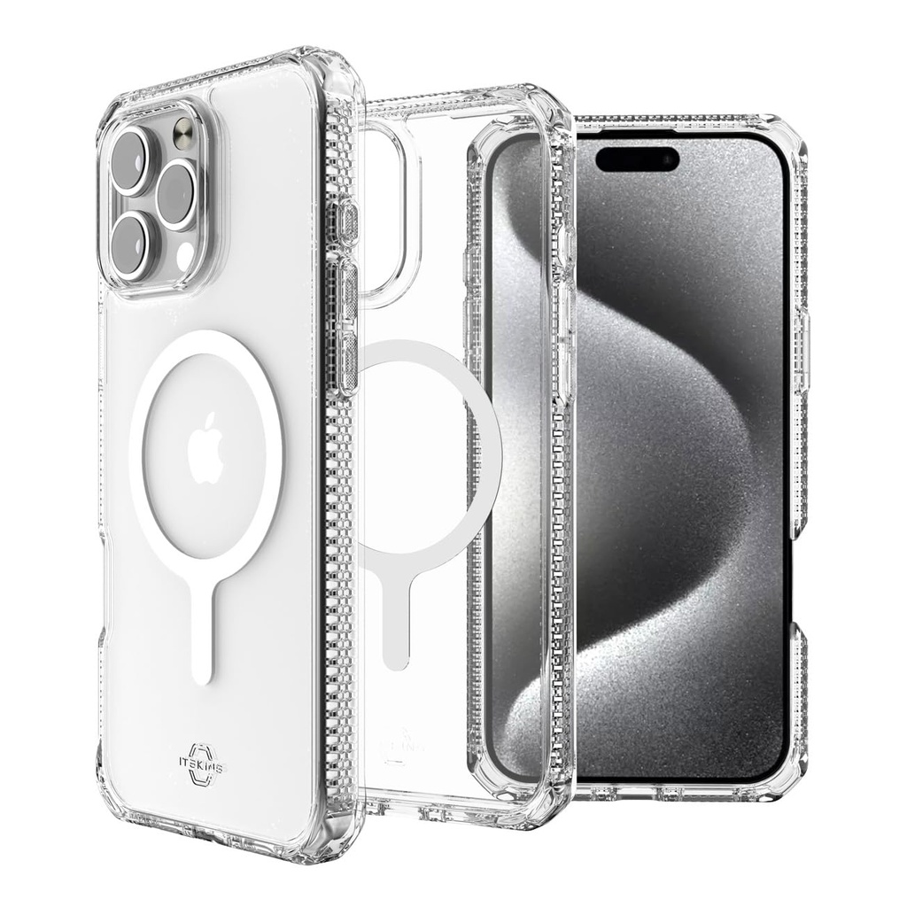 Itskins Hybrid_R Clear Magsafe Case For Apple Iphone 16 Pro