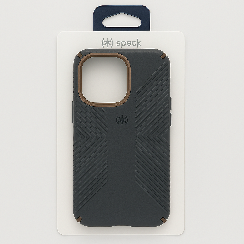 Speck Presidio2 Grip Magsafe With Clicklock Iphone 15 Pro Case - Charcoal Grey/Cool Bronze