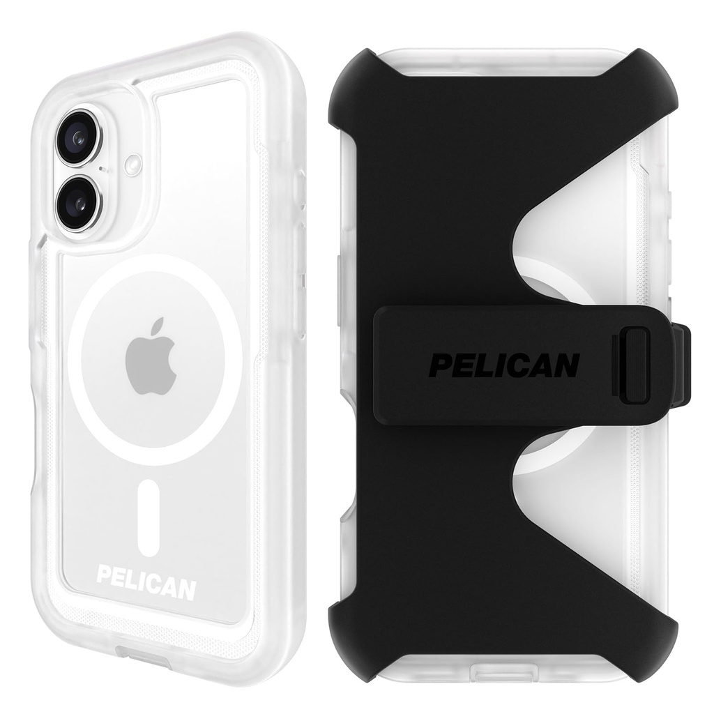 Pelican Voyager Magsafe Case With Holster For Iphone 16 - Clear