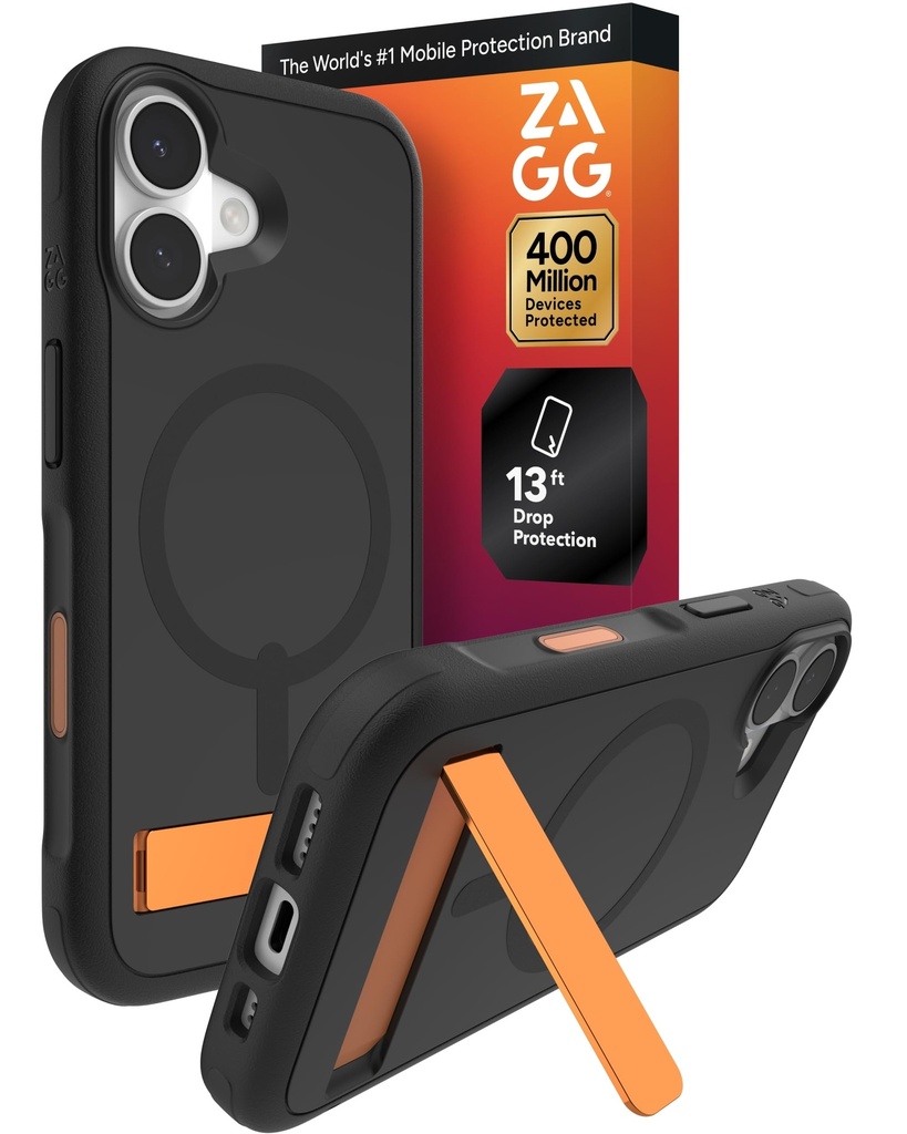 Zagg Sedona Snap Case With Kickstand For Iphone 17, Flood Black