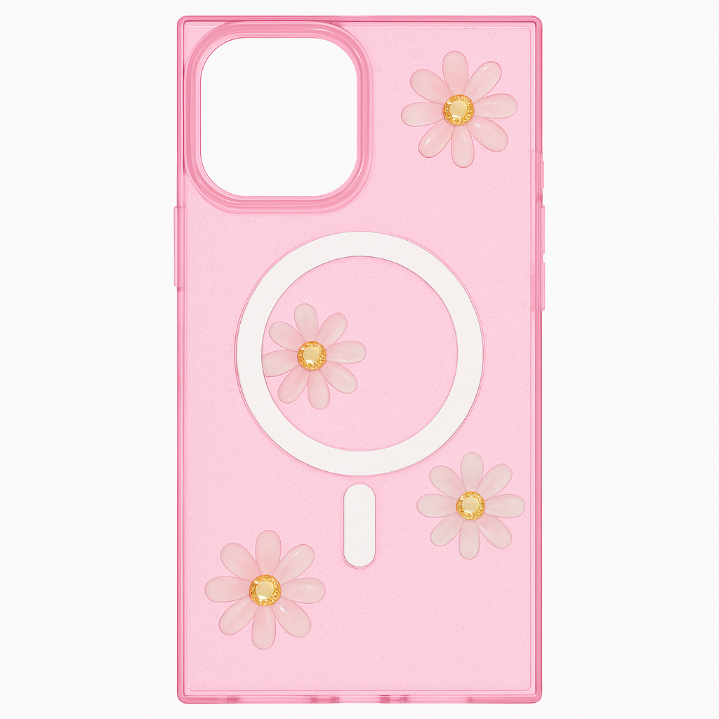 Flaunt iPhone 16 Square Case - Pink with MagSafe
