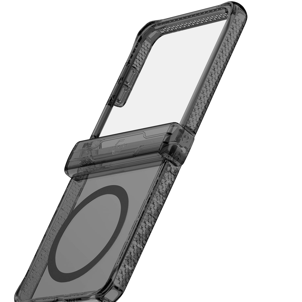 Itskins Hybrid_R Fitted Hard Shell Case For Samsung Galaxy Z Flip7 - Smoke Transparent