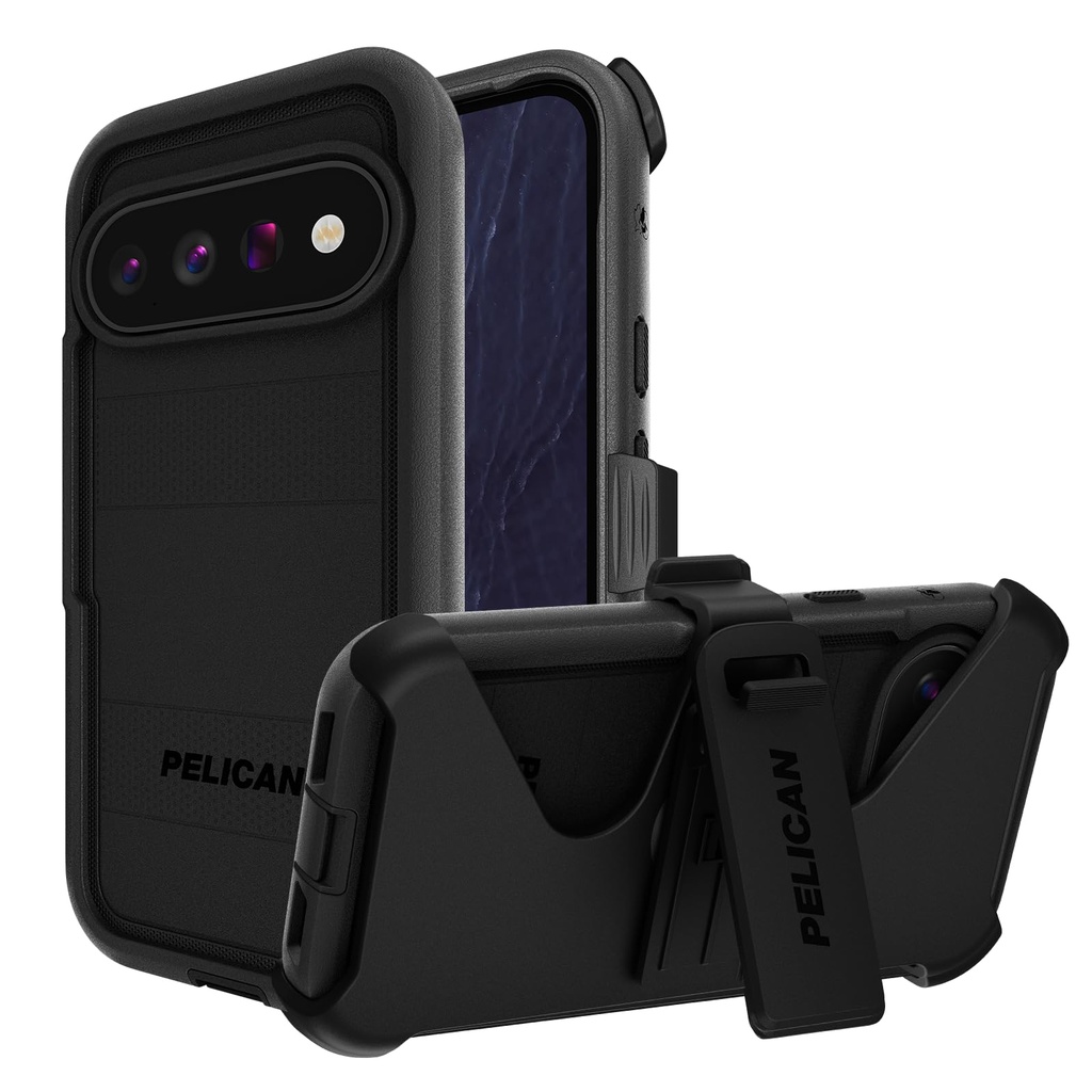 Google Pixel 11 Pro (Gazelle/Grenada) Pelican Voyager Case - Black with Magnet and Holster