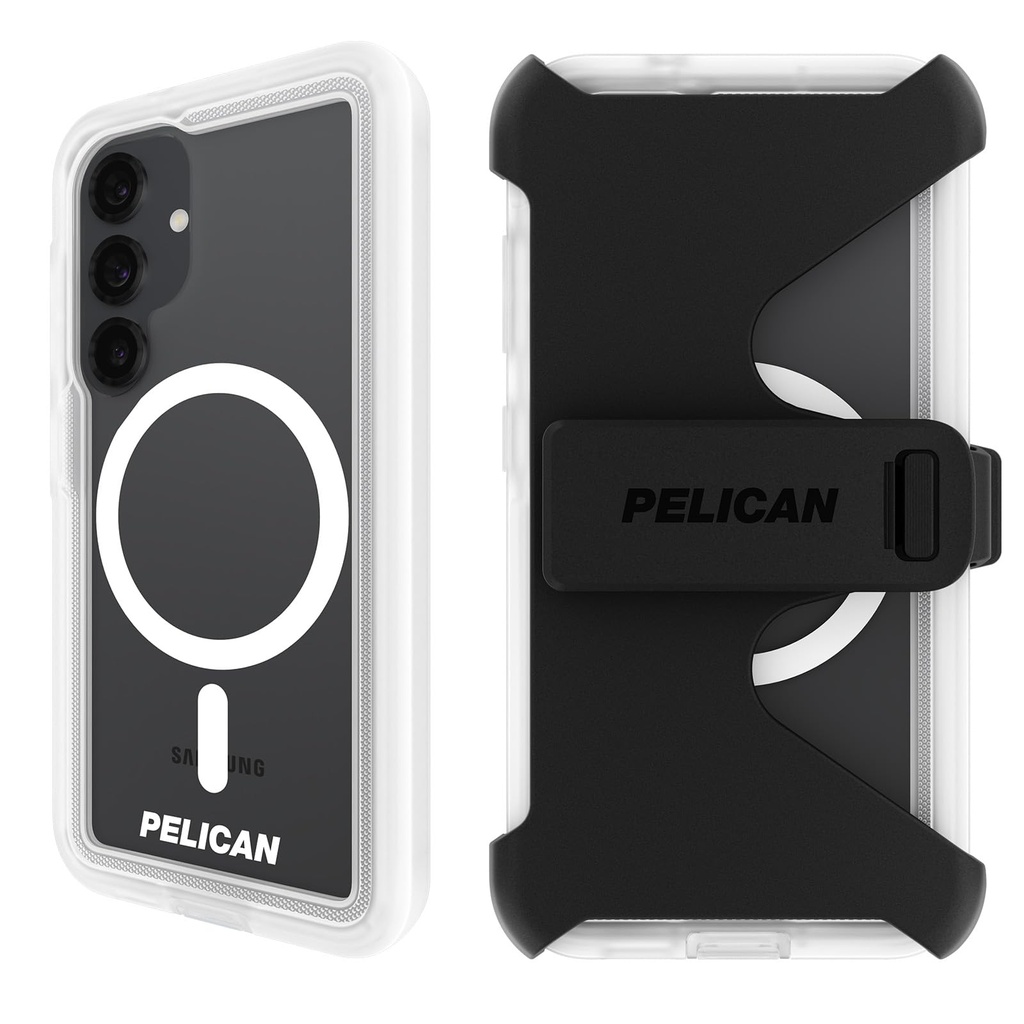 Pelican Voyager Samsung Galaxy S25 Magnetic Case with Holster - Clear