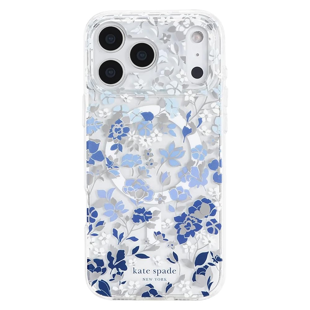 iPhone 18 Pro Max / iPhone 17 Pro Max Kate Spade Protective - Flowerbed Blue w/ MagSafe