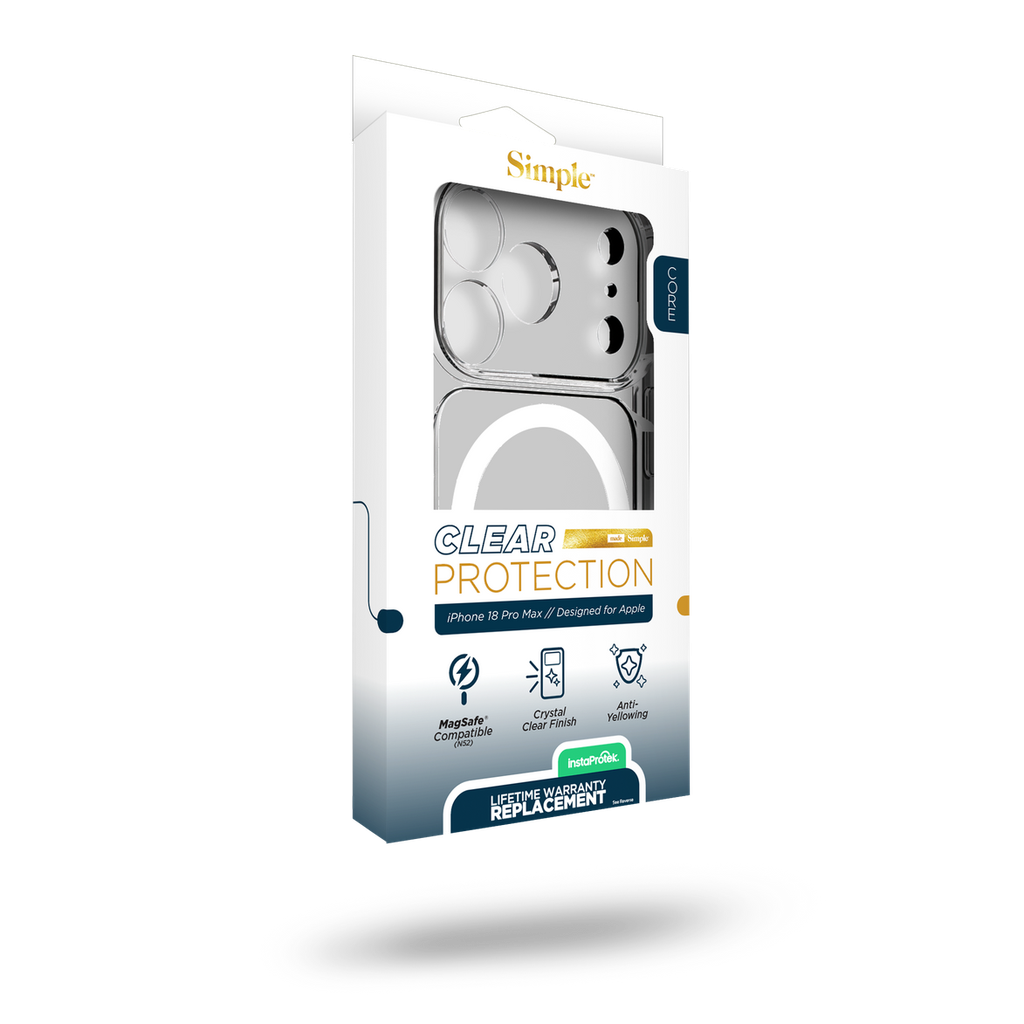 Apple iPhone 18 Pro Max Simple Case - Clear